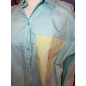 NWT Abercrombie & Fitch Oversized Button Down Long Sleeve Shirt Women's Large